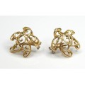 eleganti cercei "baroque sea stars ". aur 14k. manufactura de atelier spaniol